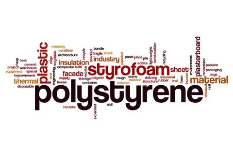 Polystyrene word cloud Stock Illustration