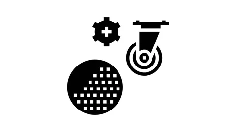 Polyurethane elastomer glyph icon animation Stock Footage 222818461