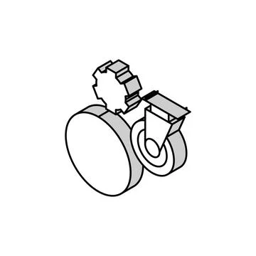 Polyurethane elastomer isometric icon vector illustration Stock Illustration