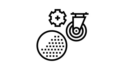 Polyurethane elastomer line icon animation Stock Footage 224343148