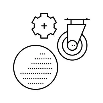 Polyurethane elastomer line icon vector illustration Stock Illustration