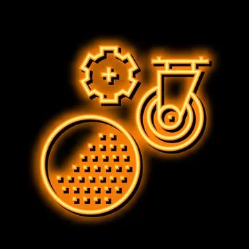 Polyurethane elastomer neon glow icon illustration Stock Illustration