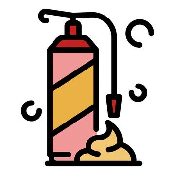 Polyurethane foam bottle icon color outline vector Stock Illustration