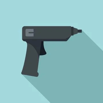Polyurethane foam pistol icon, flat style Stock Illustration