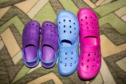 Polyurethane foam sandals. Stock Photos