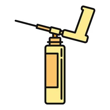 Polyurethane foam spray can building insulation icon Stock Illustration