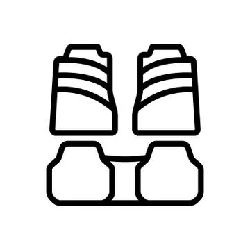 Polyurethane mats icon vector outline illustration Stock Illustration