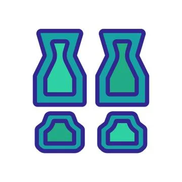Polyurethane mats icon vector outline illustration Stock Illustration