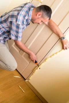 Polyurethane mounting  foam Stock Photos