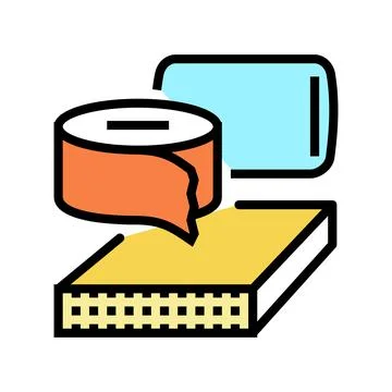 Polyurethane thermoset color icon vector illustration Stock Illustration