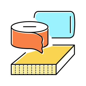 Polyurethane thermoset color icon vector illustration Stock Illustration