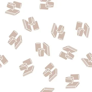 Polyurethane thermoset glyph seamless pattern Stock Illustration