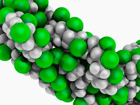 Polyvinyl chloride pvc molecule Stock Illustration