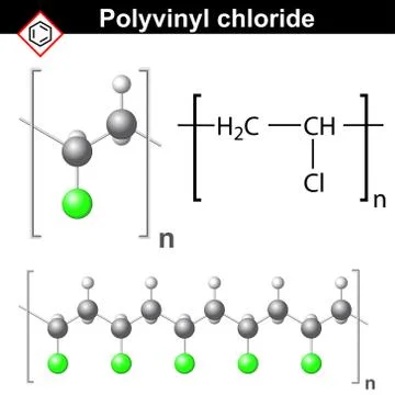 Polyvinyl molecule Stock Illustration