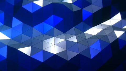 PolyWaves Blue - Professional VJ Background Loop Video stock 80689163