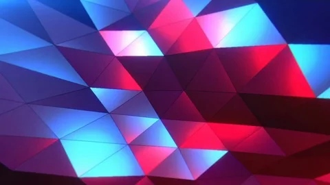 PolyWaves MultiColor - Professional VJ Background Loop Video stock 80689169