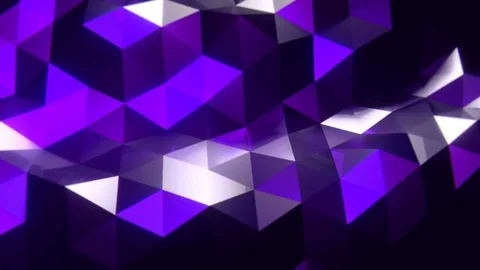 PolyWaves Purple - Professional VJ Background Loop Video stock 80689173