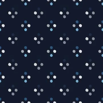 Pom poms of seamless pattern. Hand drawn cute background. Stock Illustration