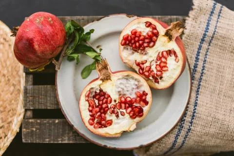 Pomegranate apple Stock Photos