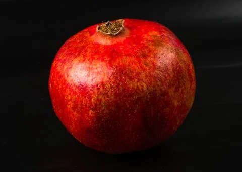 Pomegranate on black background Foto stock