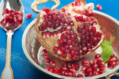 Pomegranate close up Stock Photos
