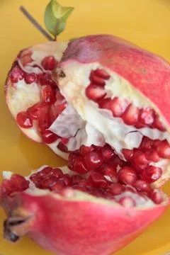 Pomegranate close up Stock Photos