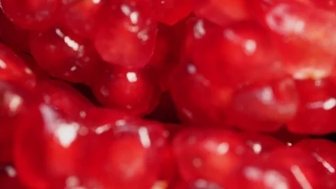 Pomegranate In Extreme Close Up Video stock 97294384