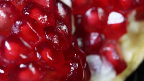 Pomegranate In Extreme Close Up Video stock 97294442