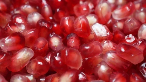 Pomegranate In Extreme Close Up Video stock 97294874