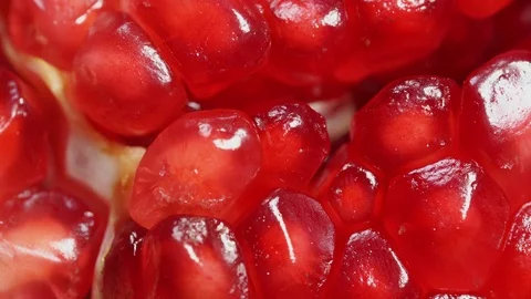 Pomegranate In Extreme Close Up Video stock 97295306