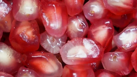 Pomegranate In Extreme Close Up Video stock 97295864