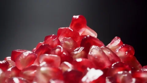 Pomegranate In Extreme Close Up Stock Footage 97318067