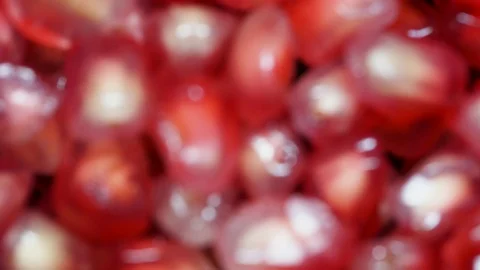 Pomegranate In Extreme Close Up Stock Footage 97375494