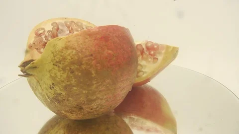 Pomegranate fruit cut Stock Footage 118115248