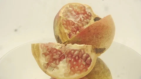 Pomegranate fruit cut Stock Footage 118115273