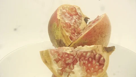 Pomegranate fruit cut Stock Footage 118115278