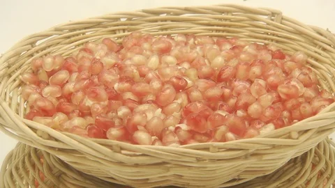 Pomegranate fruit cut Stock Footage 118115310