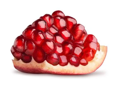 Pomegranate fruit segment isolated Stock Photos