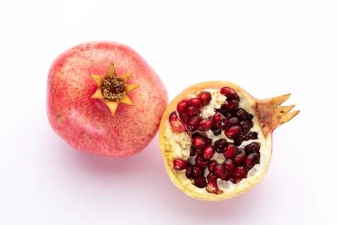 Pomegranate fruit structure close up 스톡 사진
