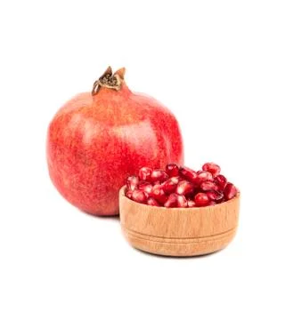 Pomegranate with grains Stock Photos