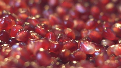 Pomegranate grains. Slow motion. 스톡 동영상 80247016