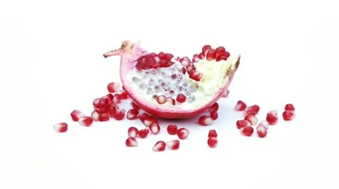 Pomegranate half isolated loopable Stock Footage 8993568