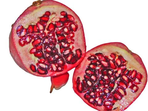 Pomegranate isolated on white background Stock Photos