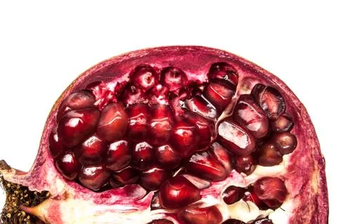 Pomegranate isolated on white Stock Photos