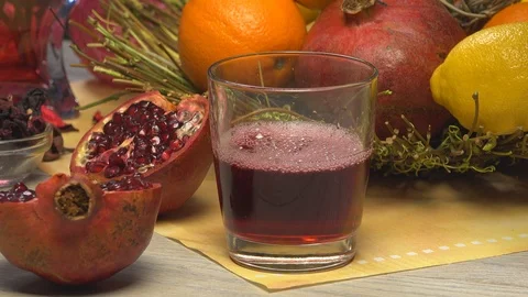 Pomegranate Juice Stock Footage 98046844