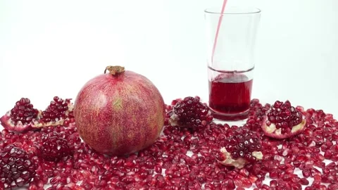Pomegranate Juice Source of Vitamins. Video stock 263821014