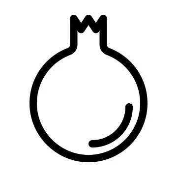 Pomegranate outline icon. Vector graphics Stock Illustration