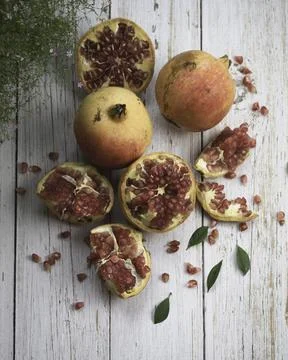 Pomegranate put on background, Stock Photos