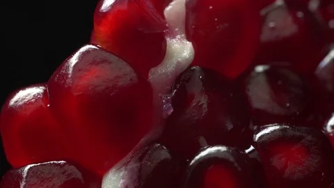 Pomegranate ruby red seeds Stock Footage 82688297