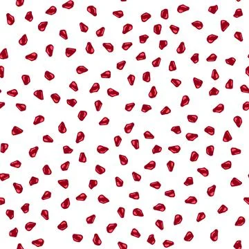 Pomegranate Seamless Pattern. Red Fruit and Seeds Texture Stock Illustration